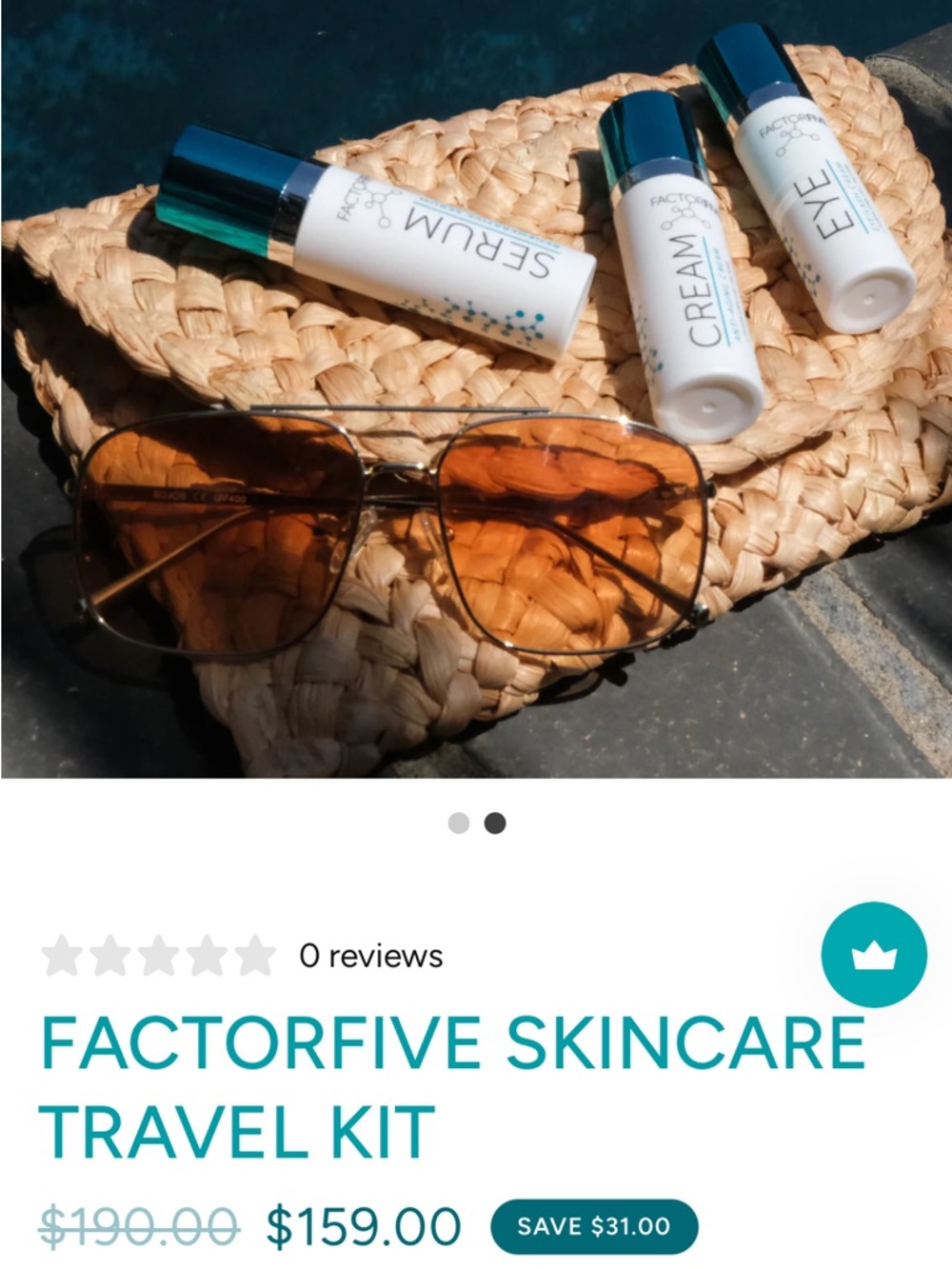 FactorFive Skincare Trio Travel Set - Eye Cream, Serum & Face Cream - Brand New